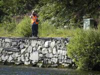 Rare sighting of <I>Gricerus Llanberis</I> following the passage of a train at Llanberis Lake in July 2007. [Sartorial assessment pending - Ed.] <br><br>[Bill Roberton /07/2007]