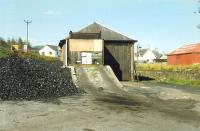 Golspie goods yard showing the coal yard still in use! The shed has since been demolished. Nearby was the Duke of Sutherlands engine shed.<br><br>[Ewan Crawford //1989]