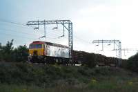 Timber from Arrochar running east from Cardross.<br><br>[Ewan Crawford 16/08/2007]