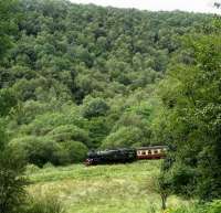 BR Standard class 4MT no 80135 heads south with a train on the North Yorkshire Moors Railway between Levisham and Pickering on 2 August 2007.<br><br>[John McIntyre 02/08/2007]