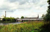 A 158 crosses the Tay at Perth on a southbound service in August 1992.<br><br>[John McIntyre 10/08/1992]