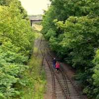 Leven branch line is a lovely walk. This view is east towards Leven. There is now(05/2008) a concerted effort with backing from Fife Council and local transport groups to reopen this short line between Thornton Junction and Leven.<br><br>[Brian Forbes 26/08/2007]