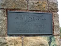 Memorial plaque for Peter Edgar Fowler on the memorial at Penmanshiel.<br><br>[Ewan Crawford //2003]