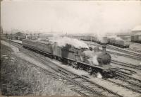 2.59pm Aberdeen train leaving Fraserburgh. GNSR 4.4.0 2261 (26). <br><br>[G H Robin collection by courtesy of the Mitchell Library, Glasgow /08/1947]