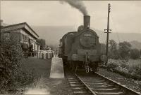 Killin station. CR 0.4.4T 55145 on branch train.<br><br>[G H Robin collection by courtesy of the Mitchell Library, Glasgow 26/08/1950]