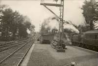 Killin Junction. East end. CR 0.4.4T 55145 collecting sundries for Killin train.<br><br>[G H Robin collection by courtesy of the Mitchell Library, Glasgow 26/08/1950]