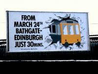 Bathgate 23 March 1986 - the day before train services resumed.<br><br>[David Panton 23/3/1986]