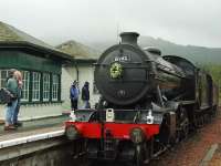 61994<I>The Great Marquess</I> complete with a wreath of flowers is seen arriving at Crianlarich with <I>The West Highlander</I> on 1 September.<br><br>[John Gray 01/09/2007]