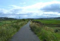 Looking east along the trackbed towards Kilmacolm, giving an idea of how bleak this stretch of line could be.<br><br>[Graham Morgan 30/08/2007]