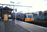 303952 stands at Bellgrove with a Milngavie train in October 1987.<br><br>[David Panton /10/1987]