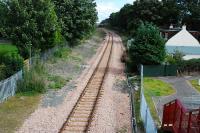 Alloa West LC, er, except that it is not anymore. View looks east over former level crossing.<br><br>[Ewan Crawford 01/09/2007]