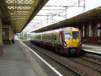 334005 waiting to depart from Platform 1 of Paisley Gilmour Street.<br><br>[Graham Morgan 31/08/2007]