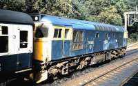 27003 about to enter The Mound tunnel in October 1986 on the approach to Waverley. <br><br>[David Panton /10/1986]