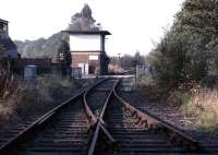 Alloa West level crossing and box in 1985.<br><br>[Mark Dufton //1985]