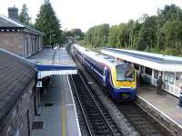 Arriva Trains Wales 175 111 at Abergavenny on 8 September.<br><br>[John McIntyre 8/9/2007]