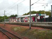 The bay platform at Airdrie. View northwest on 15 September.<br><br>[David Panton 15/9/2007]