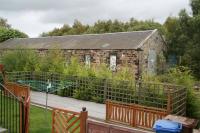 <I>'Did the Estate Agent mention anything about a garden shed?'</I> View from a house in Golf Street, Ladybank on 20 Sept. The Perth line lies between the fence and what is actually the remains of the old Edinburgh, Perth & Dundee works building. [With kind permission]. [See image 18404]<br><br>[John Furnevel 20/9/2007]