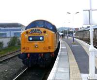 40145 <I>East Lancashire Railway</I> sits in Platform 1 at Inverness, with the former Lochgorm Locomotive  Works of the Highland Railway on the right.<br><br>[Brian Forbes 22/09/2007]