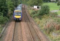 <i>'Oh Most beautiful to be seen, beside Dundee and the Magdalen Green...'</i>. An Aberdeen - Glasgow service passes the site of the former Magdalen Green station on 20 September.<br><br>[John Furnevel 20/9/2007]