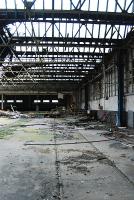 Inverurie locomotive works in derelict condition. The remaining buildings are being gutted, much of the northlight roof has been removed. The works relocated here from Kittybrewster early in the 20th century. Access by kind permission of contractor.<br><br>[Ewan Crawford 06/10/2007]