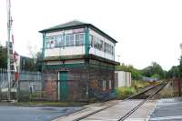 Gate-box to the Burnley side of Brierfield on the Colne line in October 2007. The box closed in 2014 and was demolished.<br><br>[Ewan Crawford 07/10/2007]