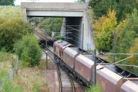 Coal empties overtake coal empties on 8 October in Millerhill yard.<br><br>[John Furnevel 8/10/2007]