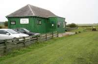 View north towards Wick from the former Lybster station on 28 August 2007 where the old station building has now been put to good use as the clubhouse of the local Lybster Golf Club.  <br><br>[John Furnevel 28/8/2007]