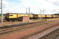 Rail grinding train stabled at Carstairs on 31 July 2007.<br><br>[John Furnevel /7/2007]