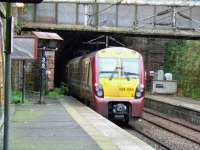 334028 entering the Newton Street Tunnel at Greenock West with a service for Gourock<br><br>[Graham Morgan 08/10/2007]