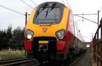 Virgin class 220 Voyager southbound at Woodacre, Lancs on 21 February 2007.<br><br>[John McIntyre 21/02/2007]