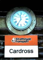 NB station - CR clock. Cardross in August 1985.<br><br>[David Panton /08/1985]
