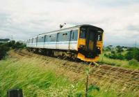 A 150 service approaching Carmuirs East Junction en route to Waverley in July 1996. <br><br>[David Panton /07/1996]