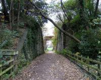 Remains of lines around Whitehouse Junction, south of Preston on 8 November. In the foreground stand the remaining abutments on the west to north route while the bridge in the background is on the west to south alignment. <br><br>[John McIntyre 08/11/2007]