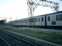 SNCF Ille-sur-Tet Station on the Perpignan to Villefranche-sur-Conflent line. Rail stock on this line is a bit tatty.<br><br>[Alistair MacKenzie 02/11/2007]