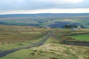 View looking south down the Weatherhill Incline. Some stone sleepers remain here.<br><br>[Ewan Crawford 22/09/2007]