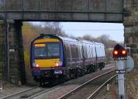 170456 about to pass the Townhill Loops east of Queen Margaret.<br>
nb the shunting signal was showing red lights in reality.<br><br>[Brian Forbes 17/11/2007]