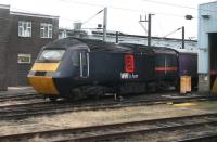 A <I>Wi-Fi</I> adorned GNER HST power car standing alongside Craigentinny Depot, Edinburgh, on 20 November 2007. Photographed from a passing train. <br><br>[John Furnevel 20/11/2007]