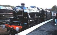 LMS 5305 <I>Alderman A E Draper</I> stands at Crianlarich with a special in September 1987.<br><br>[David Panton /09/1987]