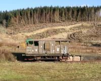 All alone amongst the desolation at Riccarton Junction on 7 November, an old <I>Shark</I> ballast brake van stands in what was once the Border Counties bay.<br><br>[John Furnevel 07/11/2007]