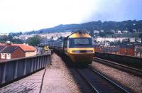 An InterCity 125 HST leaves Bath in 1985.<br><br>[John McIntyre //1985]