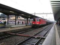 Swiss Re 6/6 loco on a tank train at Solothurn.<br><br>[Michael Gibb 23/11/2007]