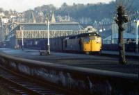 A class 27 shunts parcels vans at Oban in 1977.<br><br>[John McIntyre //1977]