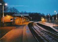 Dusk - Dunfermline Town. View northeast in February 2000.<br><br>[David Panton /02/2000]