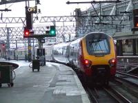 An unbranded Voyager departing Platform 2 on 8th November with a service for Exeter St Davids.<br><br>[Graham Morgan 08/11/2007]