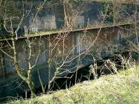 <B>LMS/LNER</B> joint branch. Bridge over mill lade at Dalquhurn Dye Works, now being developed for housing.<br><br>[Alistair MacKenzie 02/04/2007]