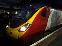 390049 at Platform 2 waiting to depart with the 0810 service to London Euston<br><br>[Graham Morgan 08/12/2007]