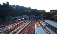 Looking west to The Mound over the rebuilt platforms and partly built canopies. Just awaiting completion of overhead wiring.<br><br>[Ewan Crawford 24/12/2007]