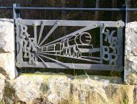 One of the later additions to the ironwork along the top of Kielder Viaduct commemorates the four companies who operated the Border Counties line. Seen here on 8 November 2007.<br><br>[John Furnevel 08/11/2007]
