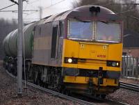 60500 <I>RAIL Magazine</I> passing Carstairs on 29 December with 6S36 Dalston - Mossend empty tanks.<br><br>[Bill Roberton 29/12/2007]