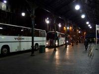 Replacement bus services waiting at the Gordon Street entrance to Glasgow Central on 29th December 2007 during Network Rail engineering works.<br><br>[Graham Morgan 29/12/2007]